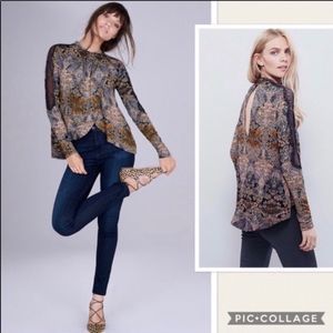 Free People Multicolored New World Nouveau Top Med